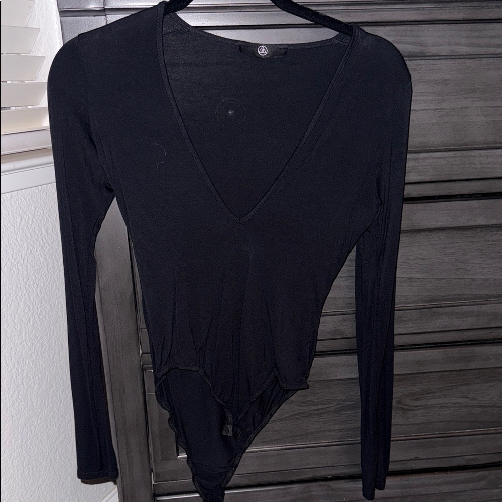 Missguided Black Long Sleeve Bodysuit